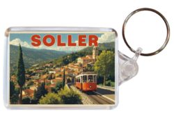 Soller - Mallorca - Artistic Double Sided Large Keyring 26S1