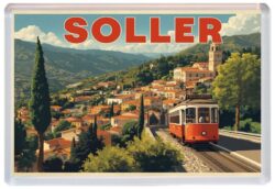 Soller - Mallorca - Artistic Jumbo Fridge Magnet 26S1
