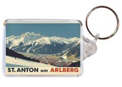 St. Anton am Arlberg - Austria - Artistic Double Sided Large Keyring 26A1