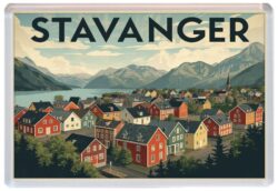 Stavanger - Norway - Artistic Jumbo Fridge Magnet 26N1
