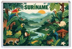 Suriname- Artistic Jumbo Fridge Magnet 26S1