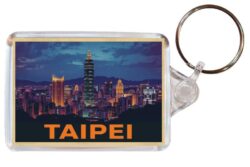 Taipei - Taiwan - Artistic Double Sided Large Keyring 26T1
