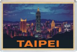 Taipei - Taiwan - Artistic Jumbo Fridge Magnet 26T1