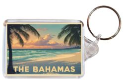 The Bahamas - Carribean - Artistic Double Sided Large Keyring 26C1
