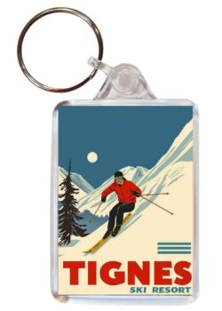 Tignes - France - Artistic Double Sided Large Keyring 26F1