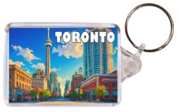 Toronto - Canada - Artistic Double Sided Large Keyring 26C1