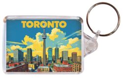 Toronto - Canada - Artistic Double Sided Large Keyring 26C2