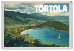 Tortola - Caribbean - Artistic Jumbo Fridge Magnet 26C1