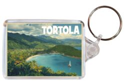 Tortola - British Virgin Islands - Artistic Double Sided Large Keyring 26C1