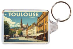 Toulouse - France - Artistic Double Sided Large Keyring 26F1