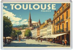 Toulouse - France - Artistic Jumbo Fridge Magnet 26F1