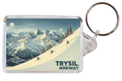 Trysil - Norway - Artistic Double Sided Large Keyring 26N1