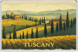 Tuscany - Italy - Artistic Jumbo Fridge Magnet 26I1