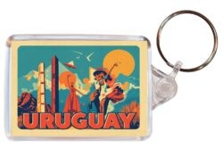 Uruguay - Artistic Double Sided Large Keyring 26U1