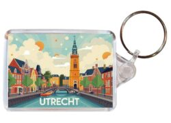 Utrecht - Netherlands - Artistic Double Sided Large Keyring 26H1