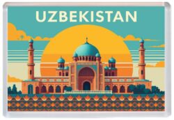 Uzbekistan - Artistic Jumbo Fridge Magnet 26U1