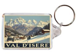 Val-d'Isère - France - Artistic Double Sided Large Keyring 26F1