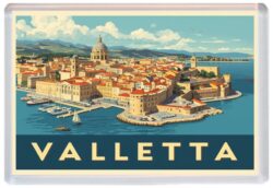 Valleta - Malta - Artistic Jumbo Fridge Magnet 26M1