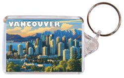 Vancouver - Canada - Artistic Double Sided Large Keyring 26C1