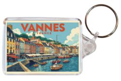 Vannes - France - Artistic Double Sided Large Keyring 26F1