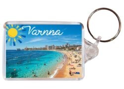 Varna - Bulgaria - Artistic Double Sided Large Keyring 26B1