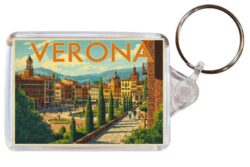 Verona - Italy - Artistic Double Sided Large Keyring 26I1