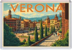 Verona - Italy - Artistic Jumbo Fridge Magnet 26I1