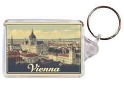 Vienna - Austria - Artistic Double Sided Large Keyring 26A1