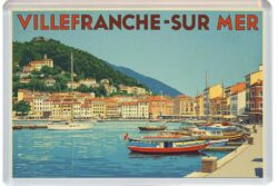 Villefrance-sur-Mer - France - Artistic Jumbo Fridge Magnet 26F1