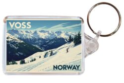 Voss - Norway - Artistic Double Sided Large Keyring 26N1