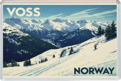 Voss - Norway - Artistic Jumbo Fridge Magnet 26N1