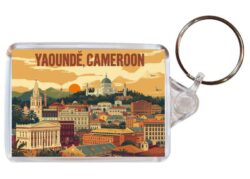 Yaoundé - Cameroon - Artistic Double Sided Large Keyring 26C1