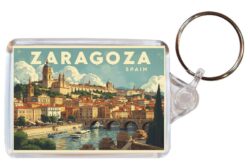 Zaragoza - Spain - Artistic Double Sided Large Keyring 26S1