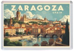 Zaragoza - Spain - Artistic Jumbo Fridge Magnet 26S1