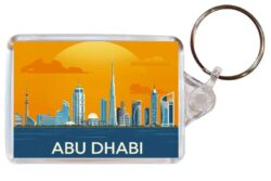Abu Dhabi - UAE - Artistic Double Sided Large Keyring 26UAE1