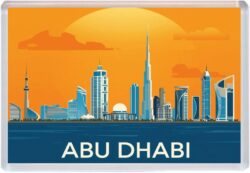 Abu Dhabi - UAE - Artistic Jumbo Fridge Magnet 26UAE1