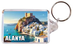 Alanya - Turkey - Artistic Double Sided Large Keyring 26T1