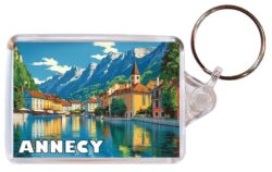 Annecy - France - Artistic Double Sided Large Keyring 26F1