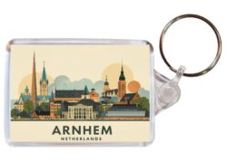 Arnhem - Netherlands - Artistic Double Sided Large Keyring 26H1