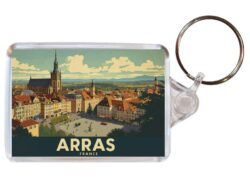 Arras - France - Artistic Double Sided Large Keyring 26F1