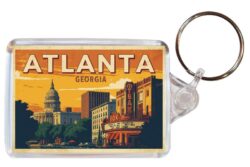 Atlanta - USA - Artistic Double Sided Large Keyring 26US1