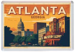 Atlanta - USA - Jumbo Fridge Magnet 26US1