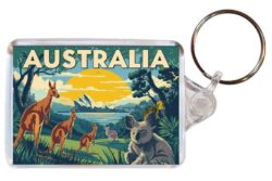 Australia - Artistic Double Sided Large Keyring 26A1