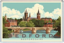Bedford - Bedfordshire - Artistic Jumbo Fridge Magnet 26E1