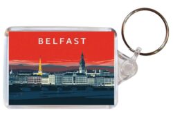 Belfast - Northern Ireland - Artistic Double Sided Large Keyring 26NI1