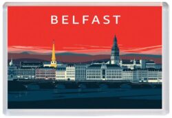 Belfast - Northern Ireland - Artistic Jumbo Fridge Magnet 26S1