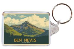 Ben Nevis - Scotland - Artistic Double Sided Large Keyring 26S1