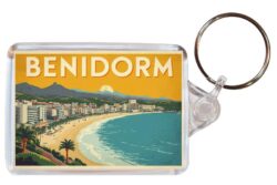 Benidorm - Spain - Artistic Double Sided Large Keyring 26S1