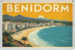 Benidorm - Spain - Artistic Jumbo Fridge Magnet 26S1