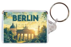 Berlin - Germany - Artistic Double Sided Large Keyring 26F1